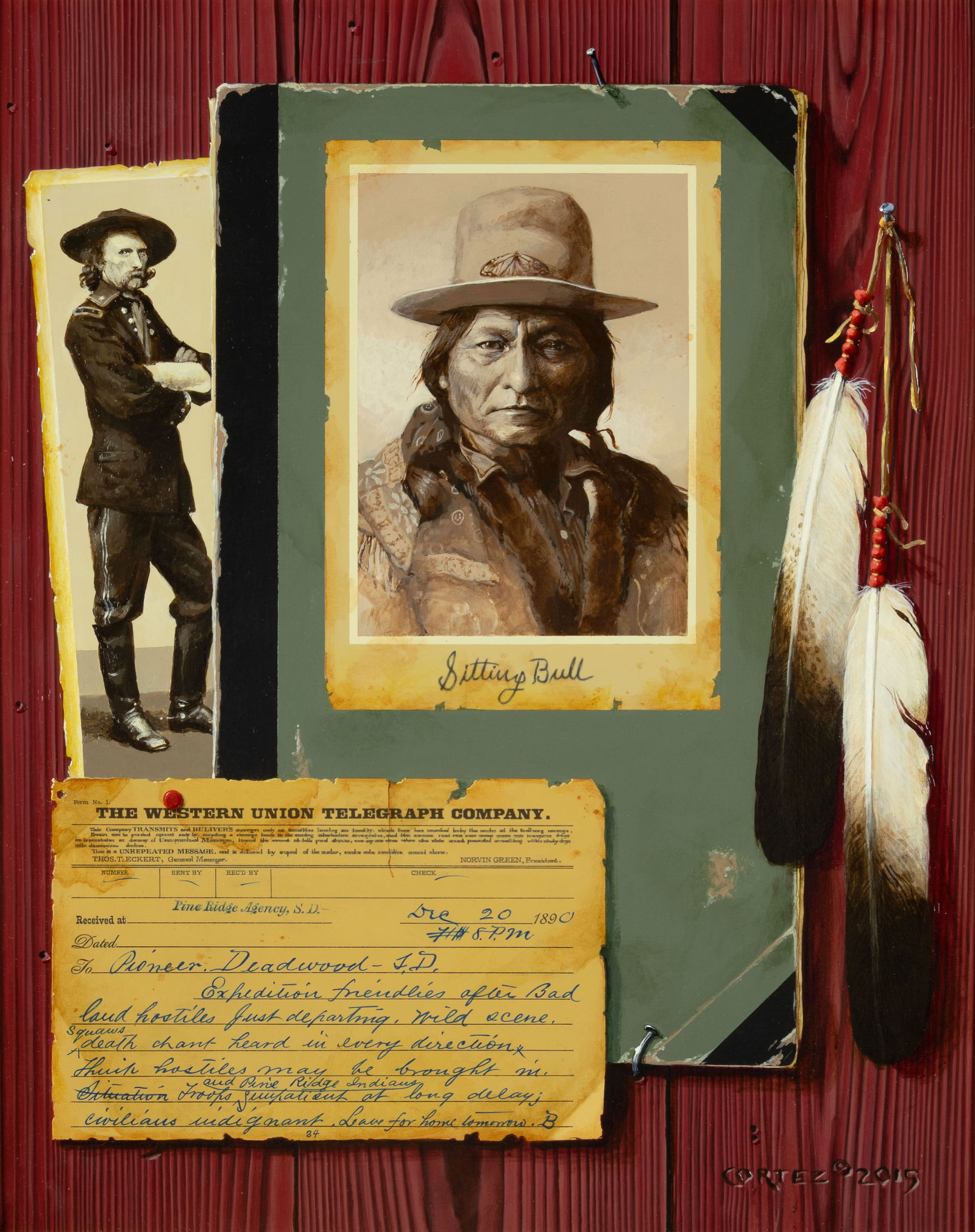 Jenness Cortez (1944- ), Road to Wounded Knee, 2015 (1 of 3)