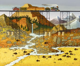 Charles Wysocki (1928-2002), Where the Buffalo Roam