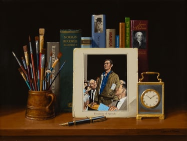 Jenness Cortez (1944- ), Norman Rockwell - Freedom of Speech, 2007