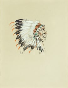 Olaf Wieghorst (1899-1988), Blackfoot Chief