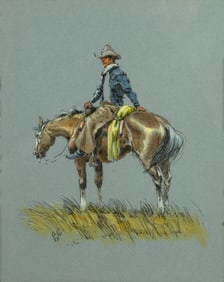 Olaf Wieghorst (1899-1988), Cowboy on Horse