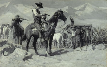 W. Herbert Dunton (1878-1936), The Stagecoach Robbery, 1909