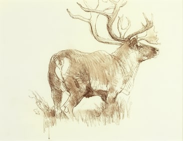 Bob Kuhn (1920-2007), Caribou