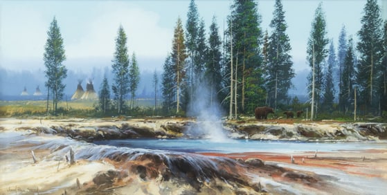 John Paul Strain (1955- ), Bears of Yellowstone, 1996