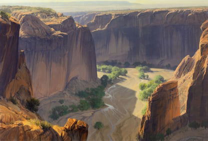 Wilson Hurley (1924-2008), Canyon de Chelly, Late Afternoon, 1975