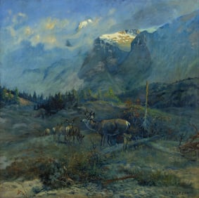 Olaf Carl Seltzer (1877-1957), Mule Deer in the Valley, c. 1935