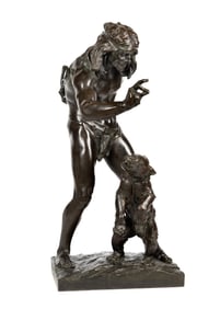 Paul Wayland Bartlett (1865-1925), Bohemian Bear Tamer, modeled 1887