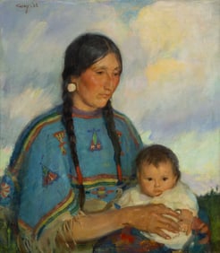 Mary Chilton Mendenhall Gray (1888-1969), Indian Mother and Child, 1926