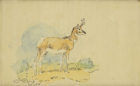Charles M. Russell (1864-1926), Pronghorn Antelope, 1925