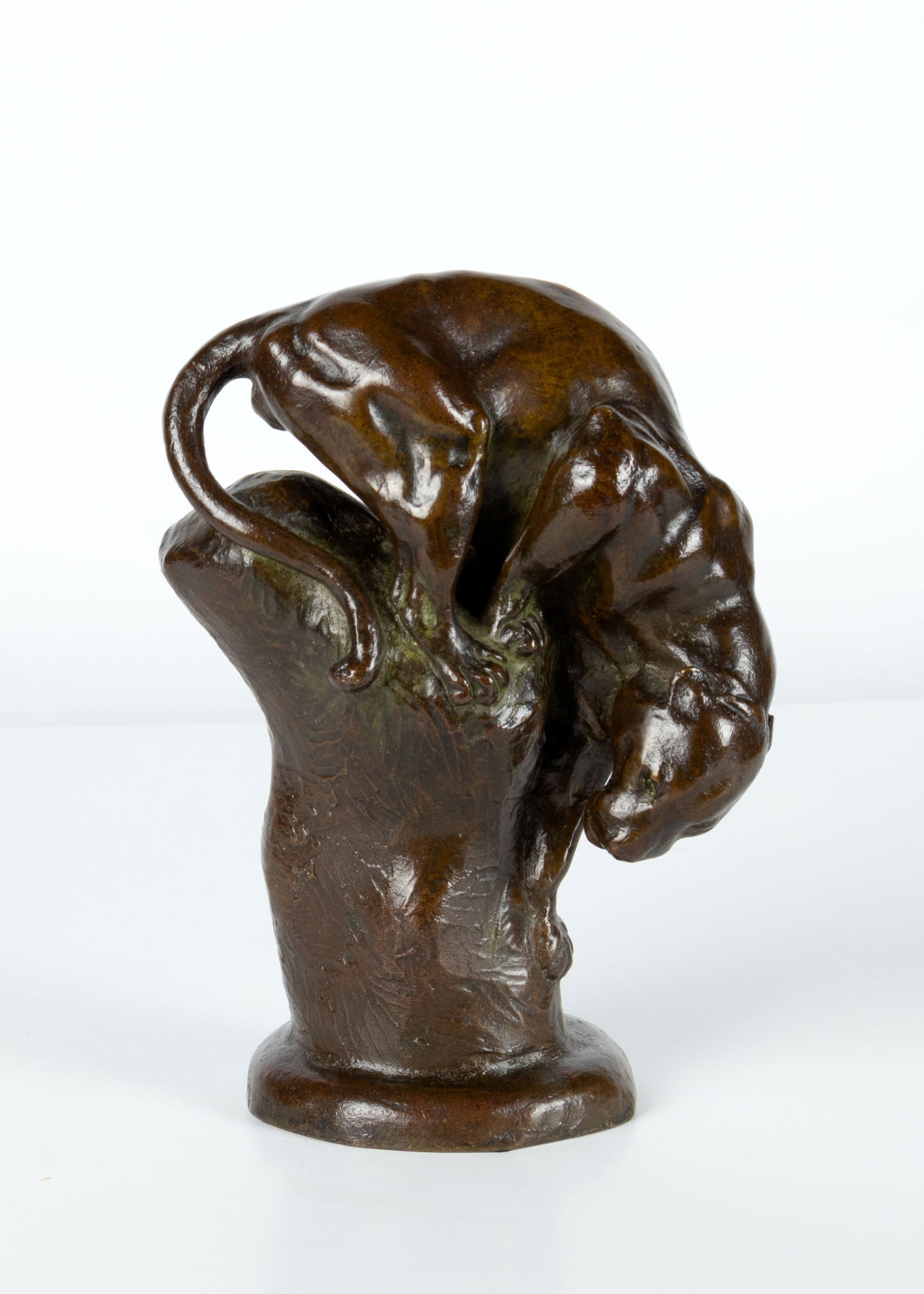 Anna Hyatt Huntington (1876-1973), Reaching Jaguar: Anna Hyatt Huntington (1876-1973), Reaching Jaguar Medium: bronze, #11 Dimensions (in.): 8 3/4 x 6 3/4 x 3 3/4 Framed Dimensions (in.): no base Signature inscribed: Anna V. Hyatt stamped: GORHAM CO.