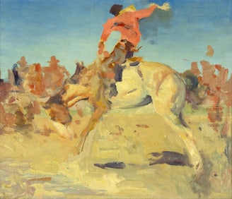 William R. Leigh (1866-1955), Bronco Buster
