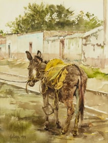 Clark Hulings (1922-2011), Donkey, 1974