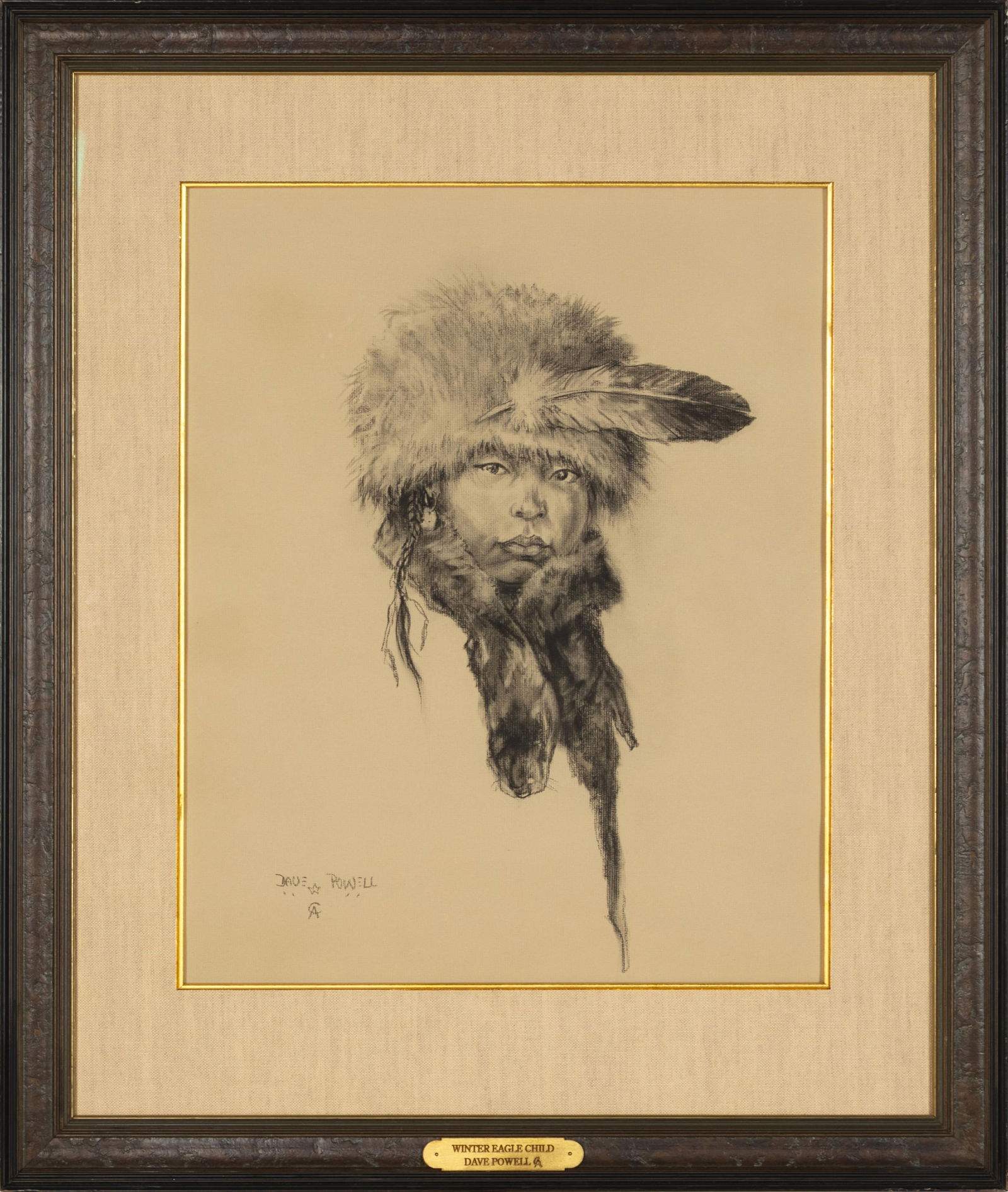 Dave Powell, b.1954, Winter Eagle Child - 2