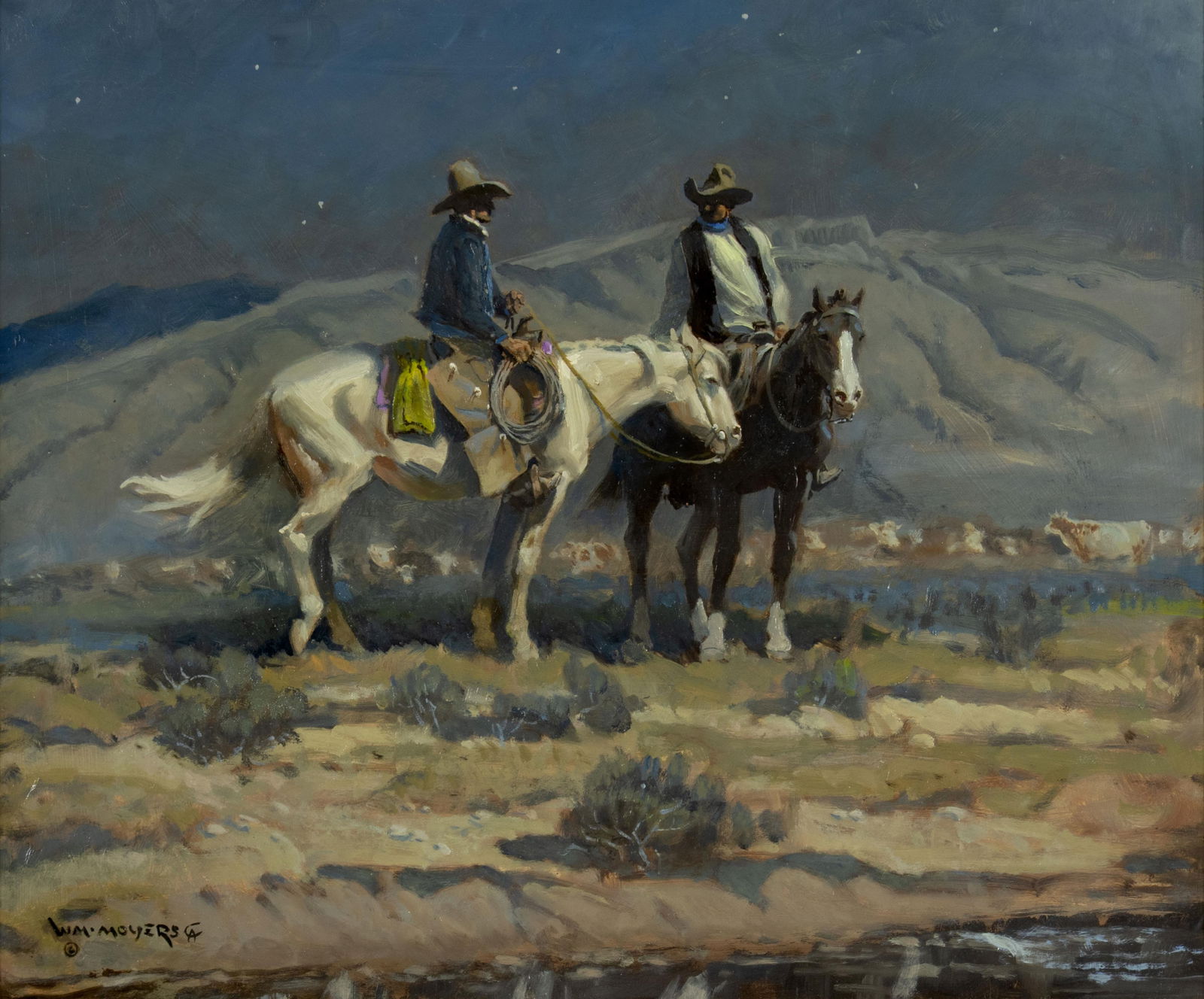 William Moyers, 1916-2010, Moonlight Conversation (1 of 3)