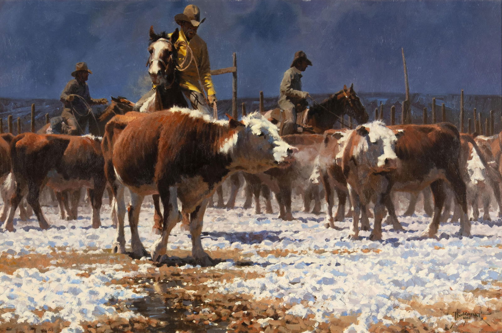 Dan Mieduch, b.1947, Stockman's Warnings Posted, 1982 (1 of 3)