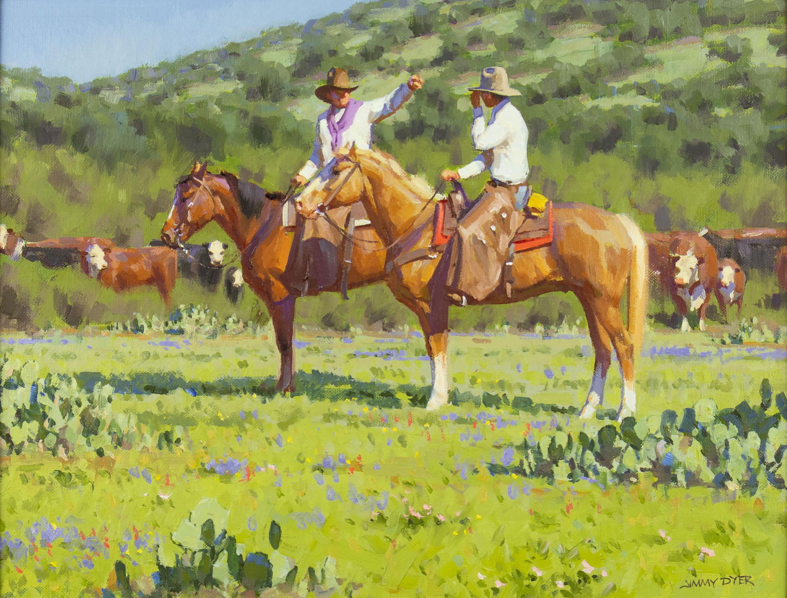 Jimmy Dyer, b.1956, Cow Talk (1 of 3)