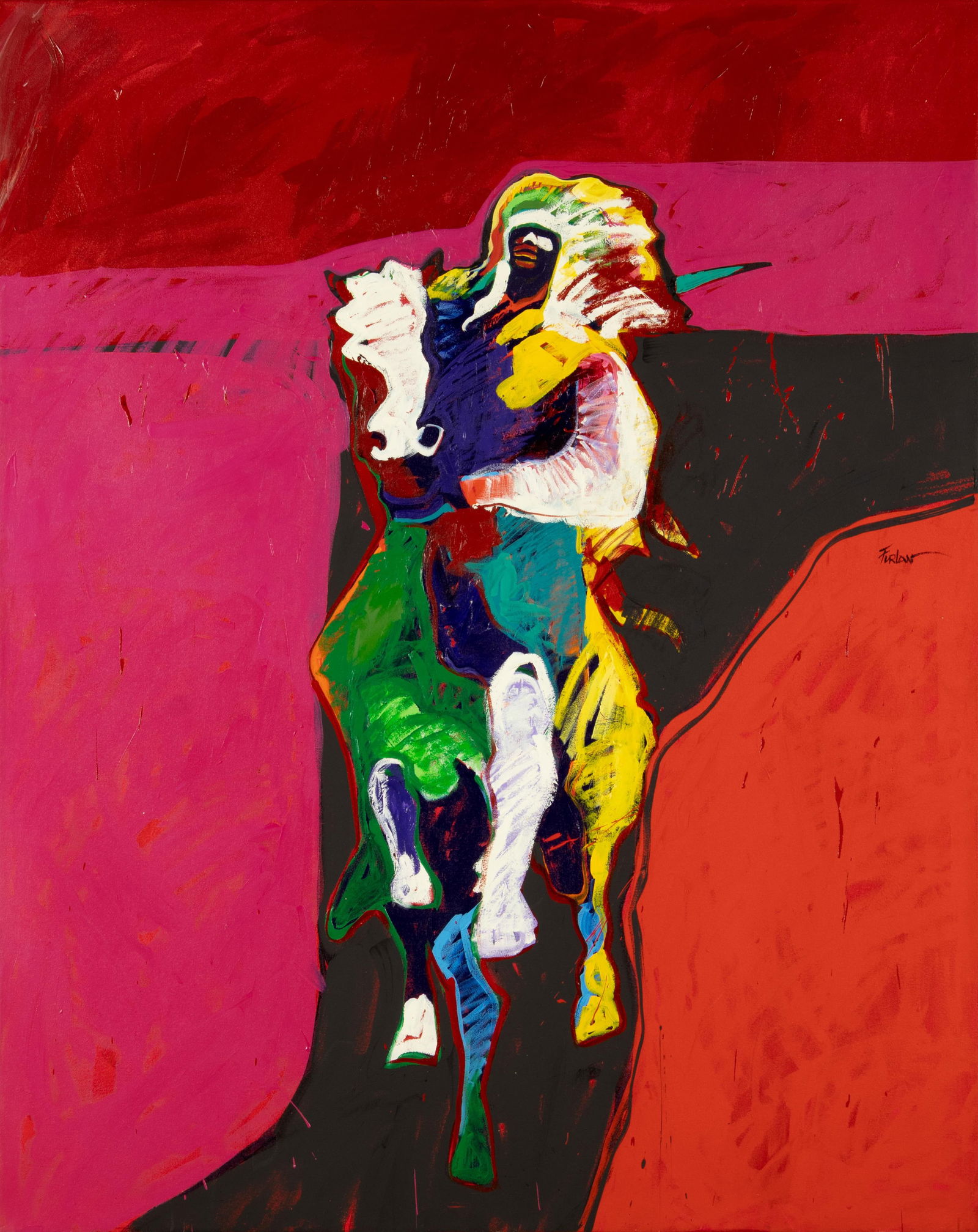 Malcolm Furlow, b.1946, Warrior on a Galloping Horse (1 of 2)