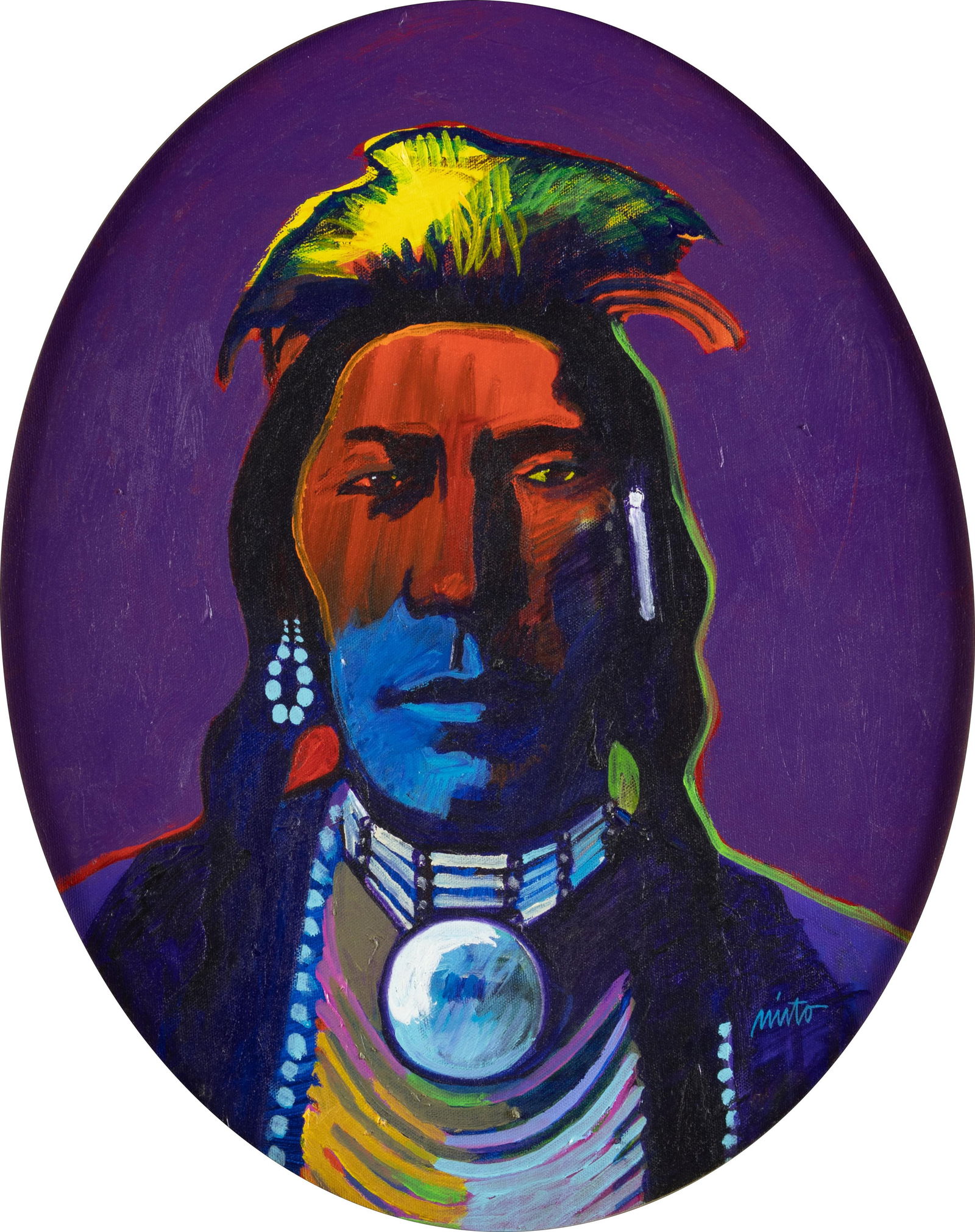 John Nieto, American 1936-2018, Crow Warrior, 1993 (1 of 3)