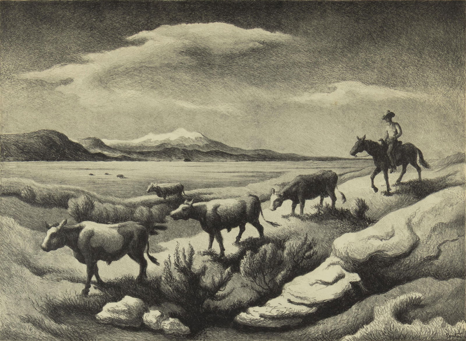 Thomas Hart Benton, 1889-1975, Wyoming Autumn (1 of 3)