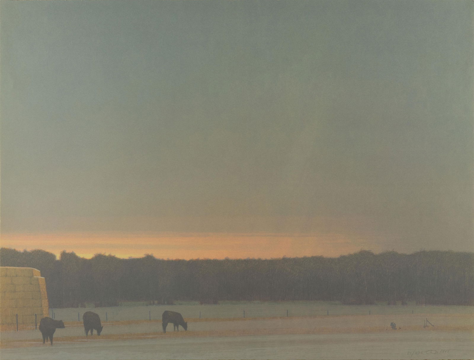 Russell Chatham, 1939-2019, Snowy March Evening, 1997 (1 of 3)