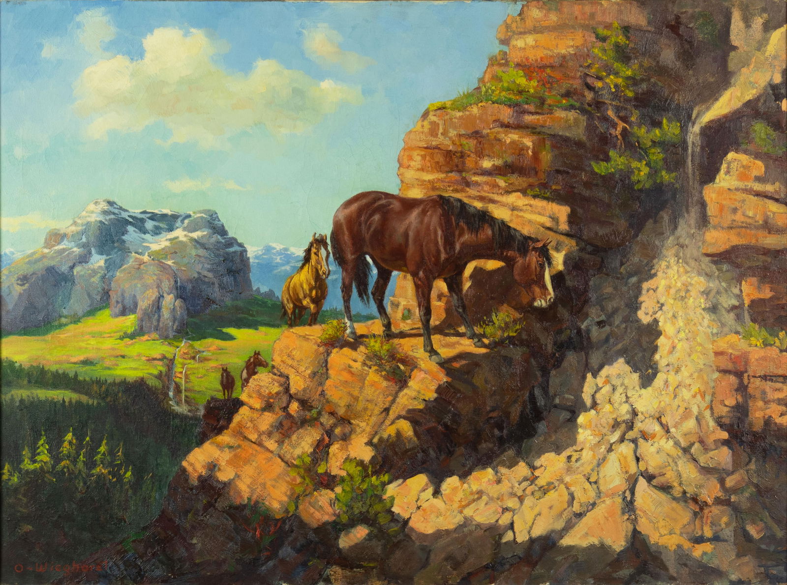 Olaf Wieghorst, American 1899-1988, Washout (1 of 3)