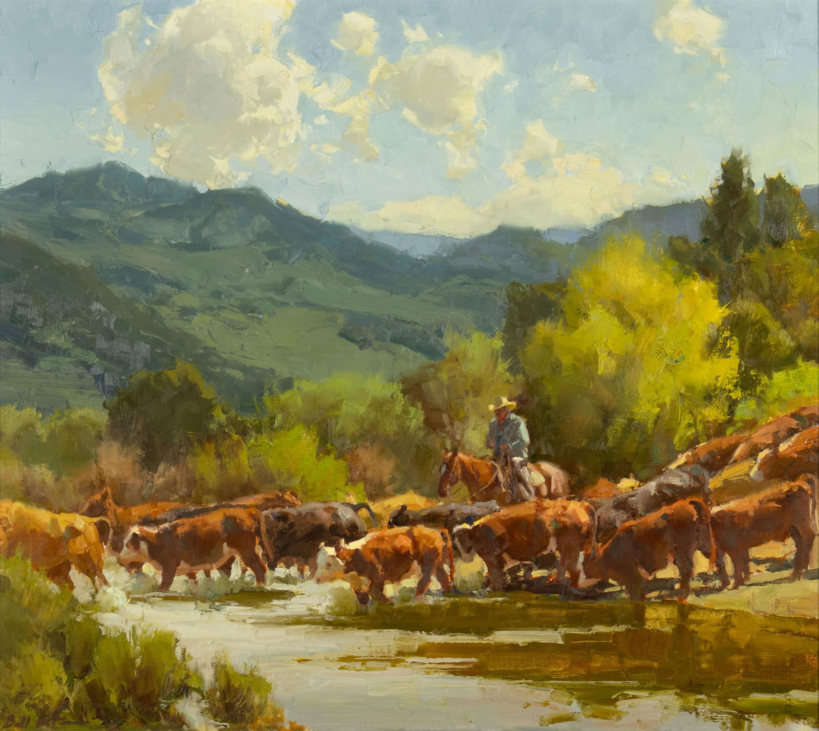 Bill Anton, b.1957, Silver Creek Crossing (1 of 3)