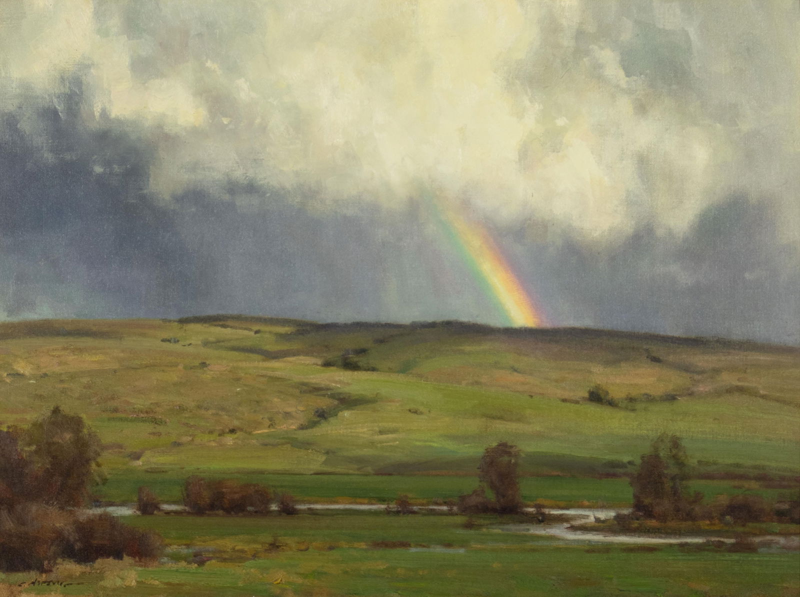 Clyde Aspevig, b.1951, Rainbow Over Flat Creek (1 of 3)