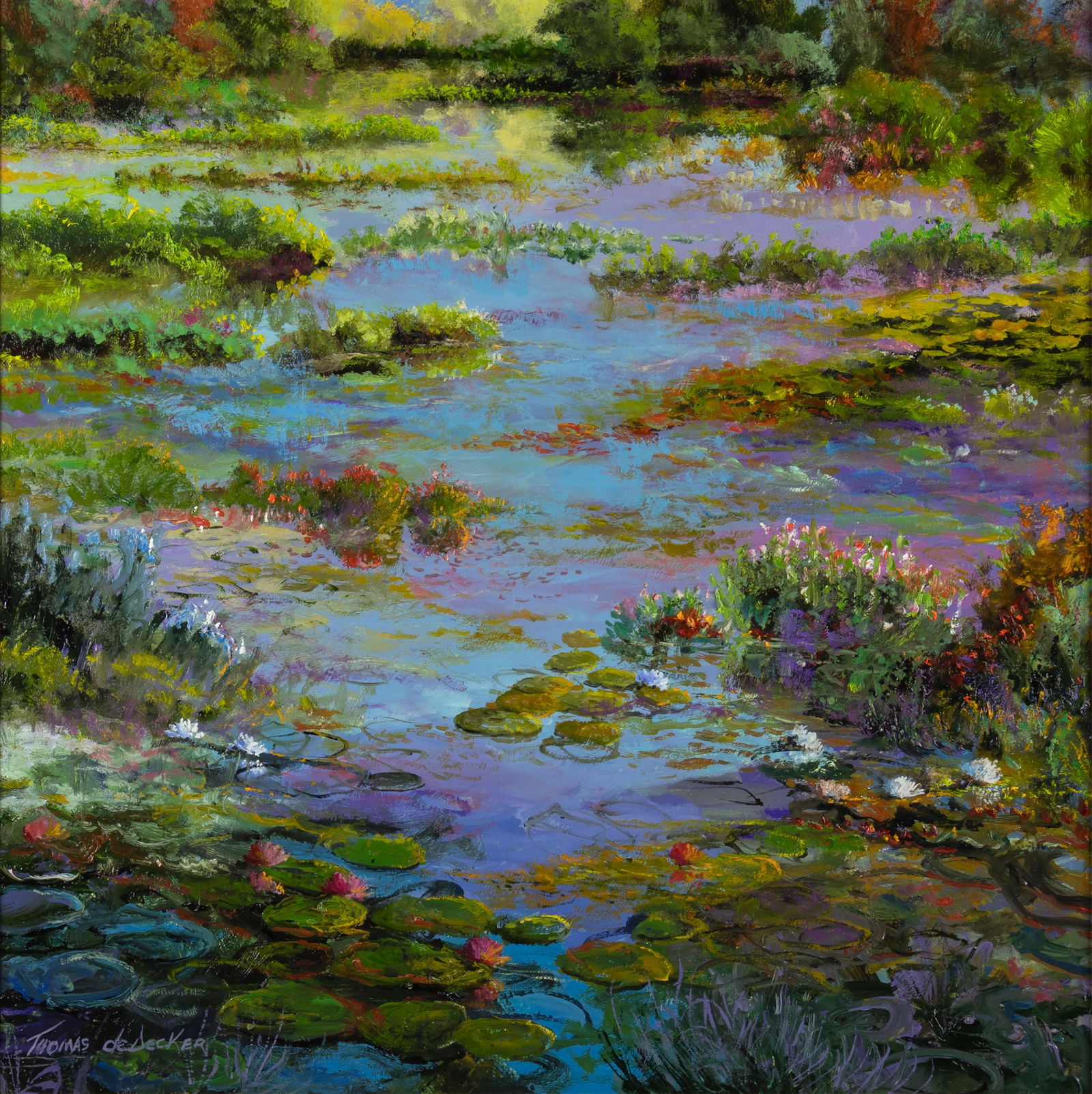 Thomas DeDecker, American b.1951, Pond Lilies, 2026 (1 of 3)