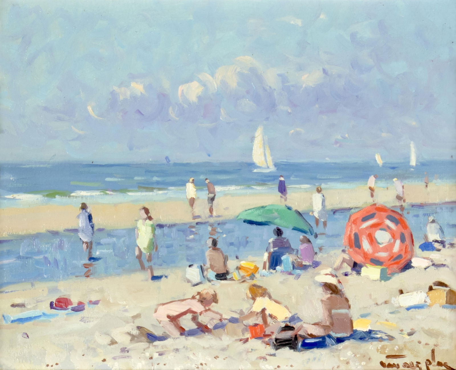 Niek Van der Plas, b.1954, A Perfect Beach Day (1 of 3)