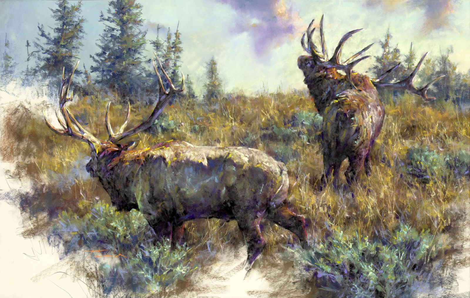 Terry Donahue, b.1956, Accession (Elk) (1 of 3)