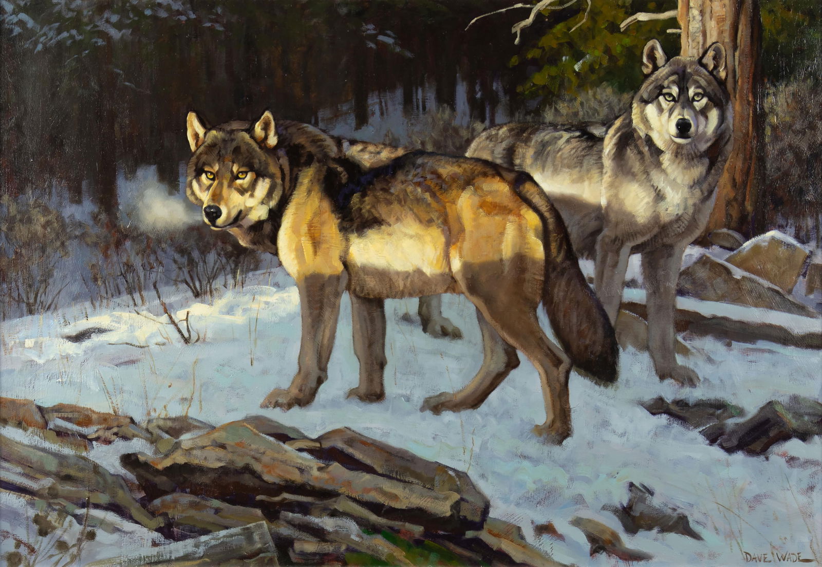 David Charles Wade, 1952-2019, Wolves on Alert (1 of 3)