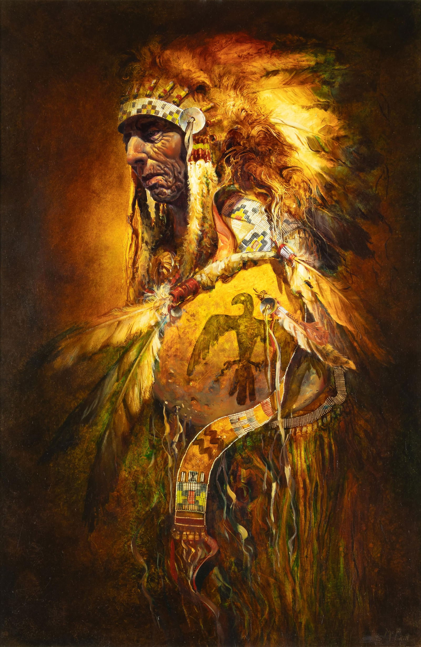 Buck McCain, b.1943, Indian Chief (1 of 3)
