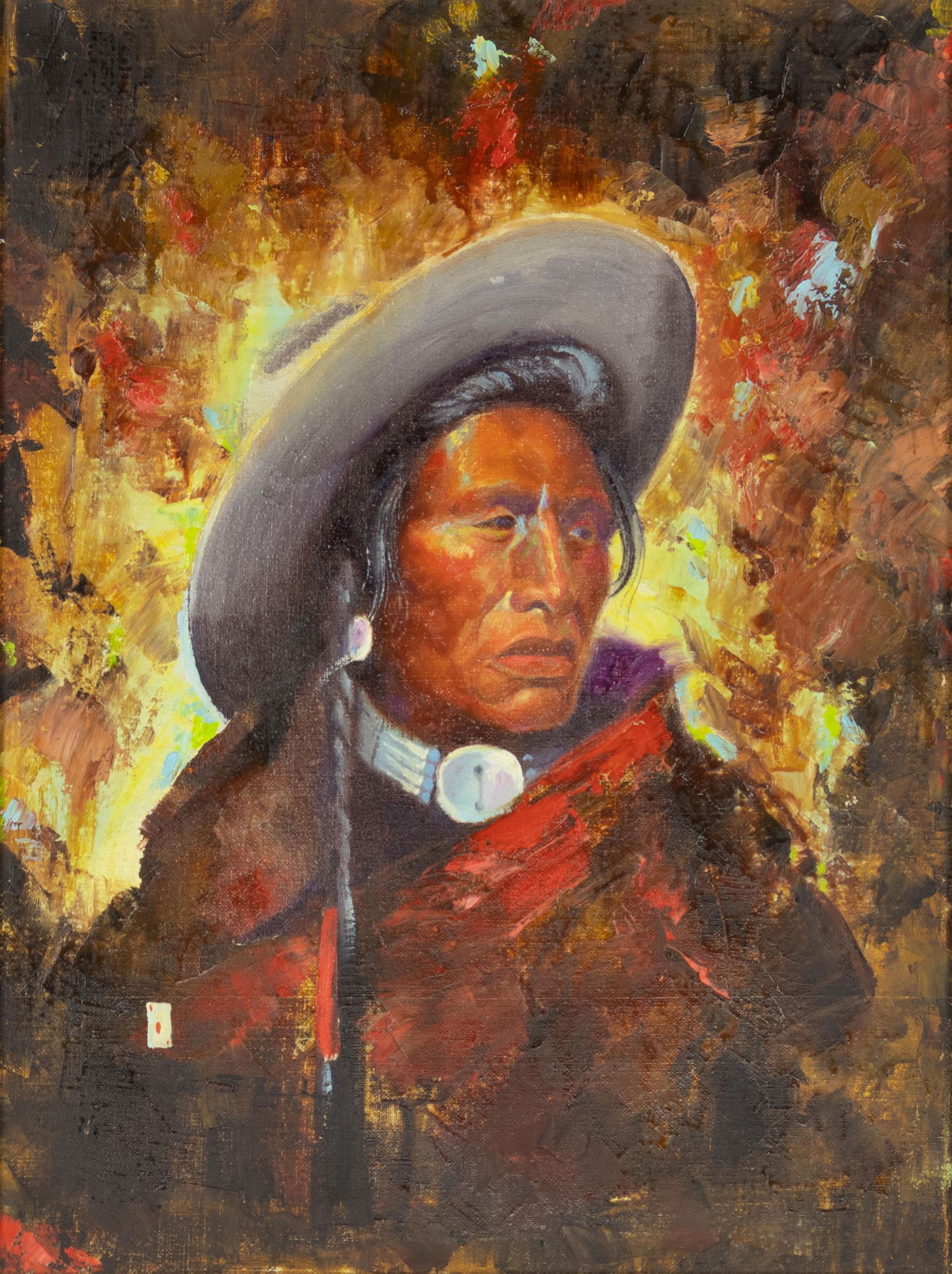 Ace Powell, 1912-1978, Native in a Cowboy Hat (1 of 3)