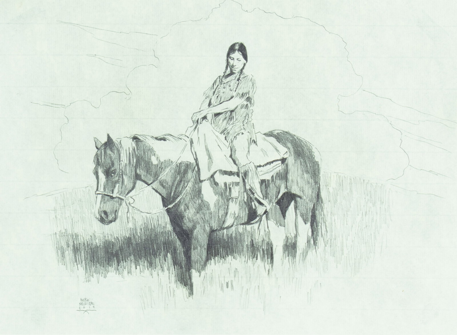 Mark Maggiori, A Good Day, 2019: Mark Maggiori b.1977 A Good Day, 2019 graphite on paper signed and dated lower left: MARK MAGGIORI 2019 10 1/2 x 14 in., Frame: 18 3/4 x 22 3/4 x 1 1/4 in. Provenance: From a Private Collection