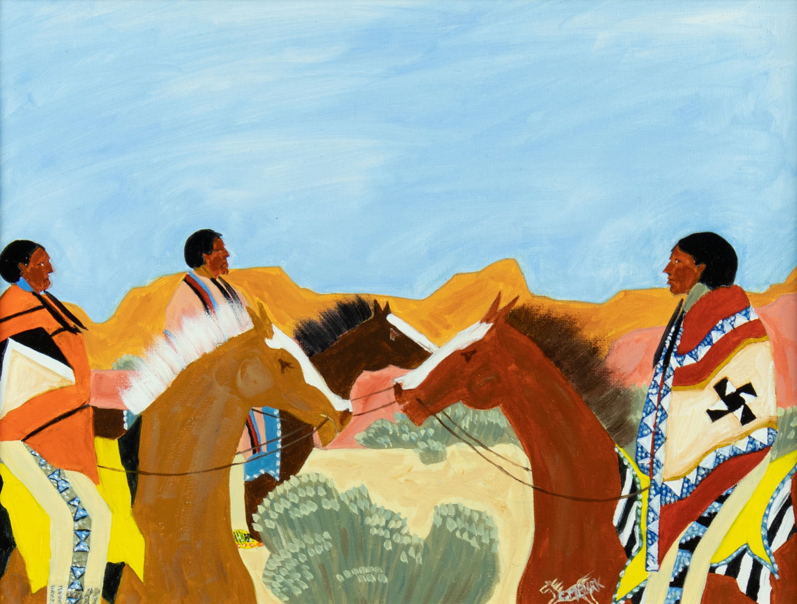 Chloe Marie, A Warm Summer Morning, 2022: Chloe Marie b.1984 A Warm Summer Morning, 2022 oil on canvas panel signed lower right: (artist cipher) C.MBURK verso: titled, signed and dated 12 x 16 in., Frame: 20 1/4 x 24 1/4 x 1 in. Provenance: