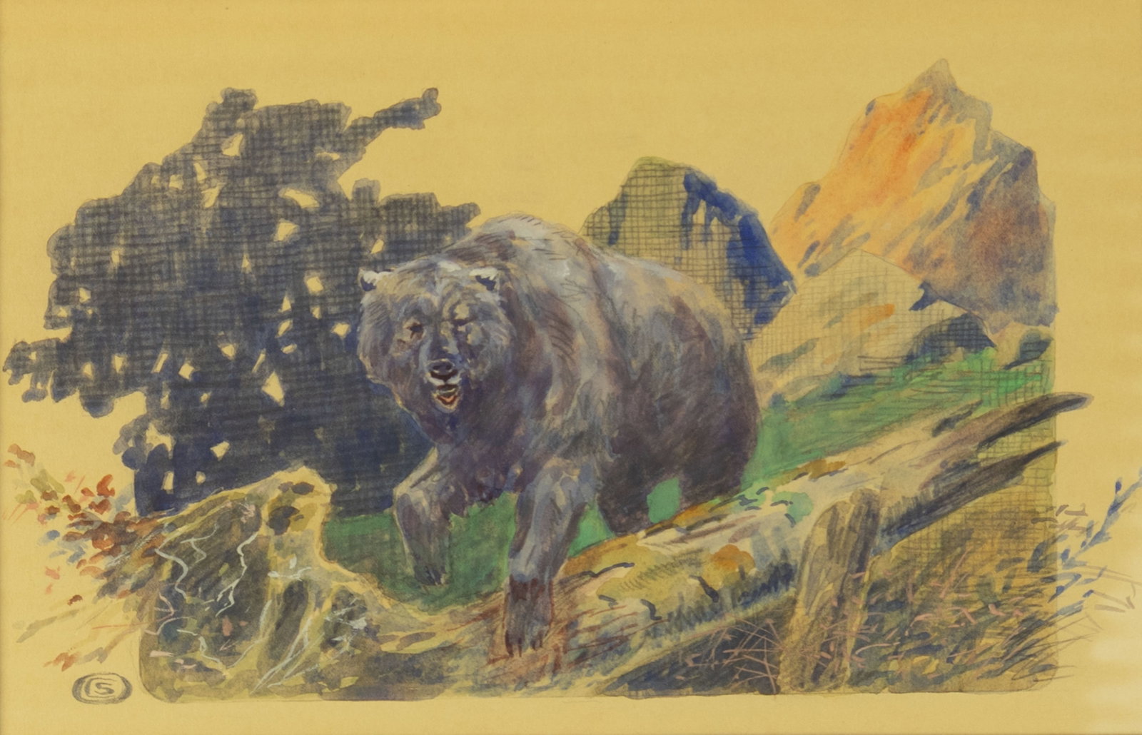 Olaf Carl Seltzer, Montana Griz Vignette (1 of 3)