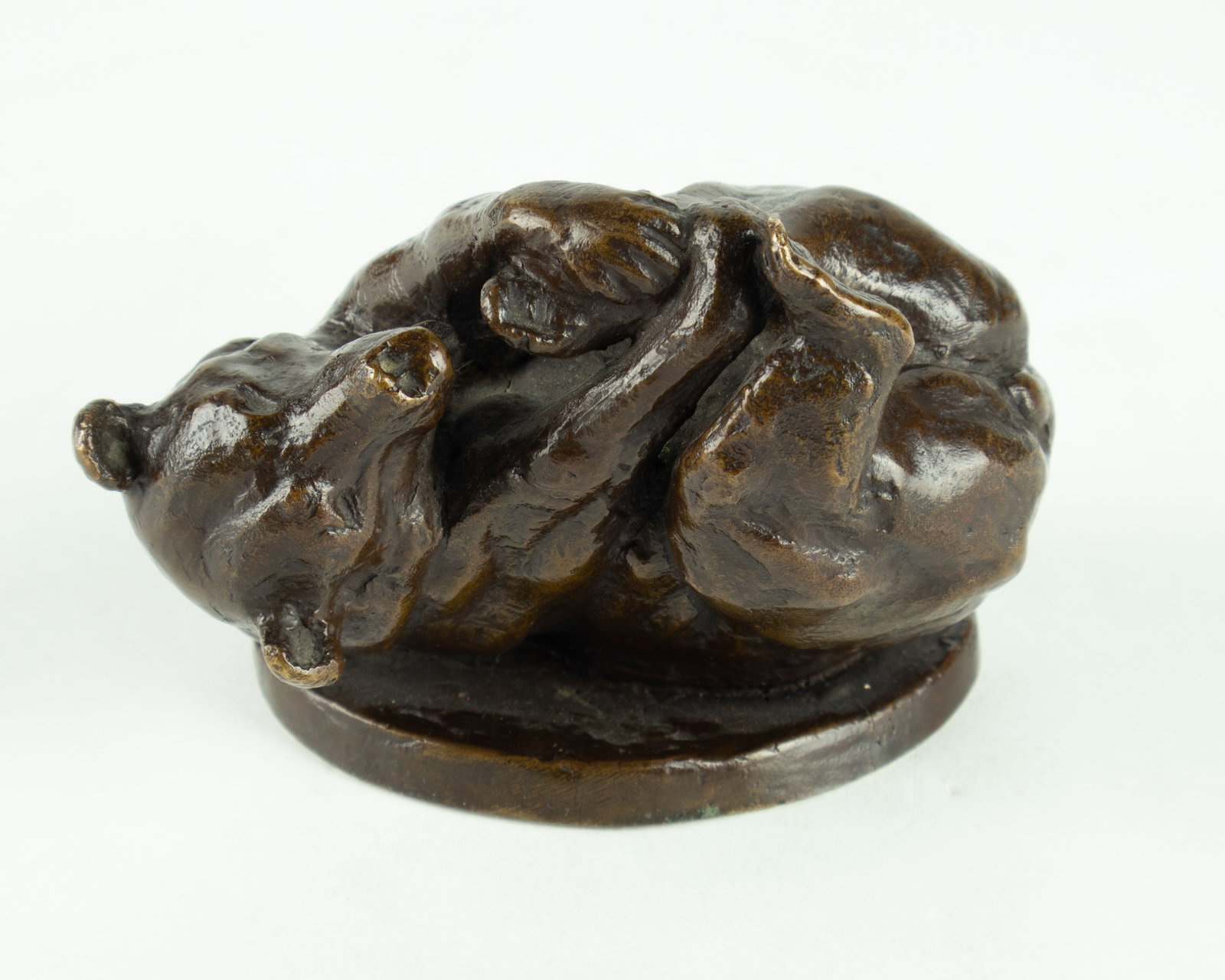 Anna Hyatt Huntington, Rolling Bear: Anna Hyatt Huntington 1876-1973 Rolling Bear bronze inscribed: Anna V. Hyatt stamped: GORHAM CO FOUNDERS Q4 #103 3 1/8 x 4 1/4 x 3 3/8 in. Provenance: From a Private Collection Literature: The Gorham