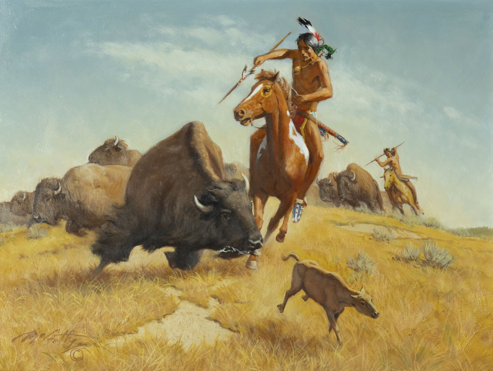 Frank C. McCarthy, Taking a Bad Turn: Frank C. McCarthy 1924-2002 Taking a Bad Turn oil on panel signed lower left: McCarthy © verso: titled and signed 9 x 12 in., Frame: 16 1/4 x 19 1/4 x 2 1/2 in. Provenance: Private Collection,