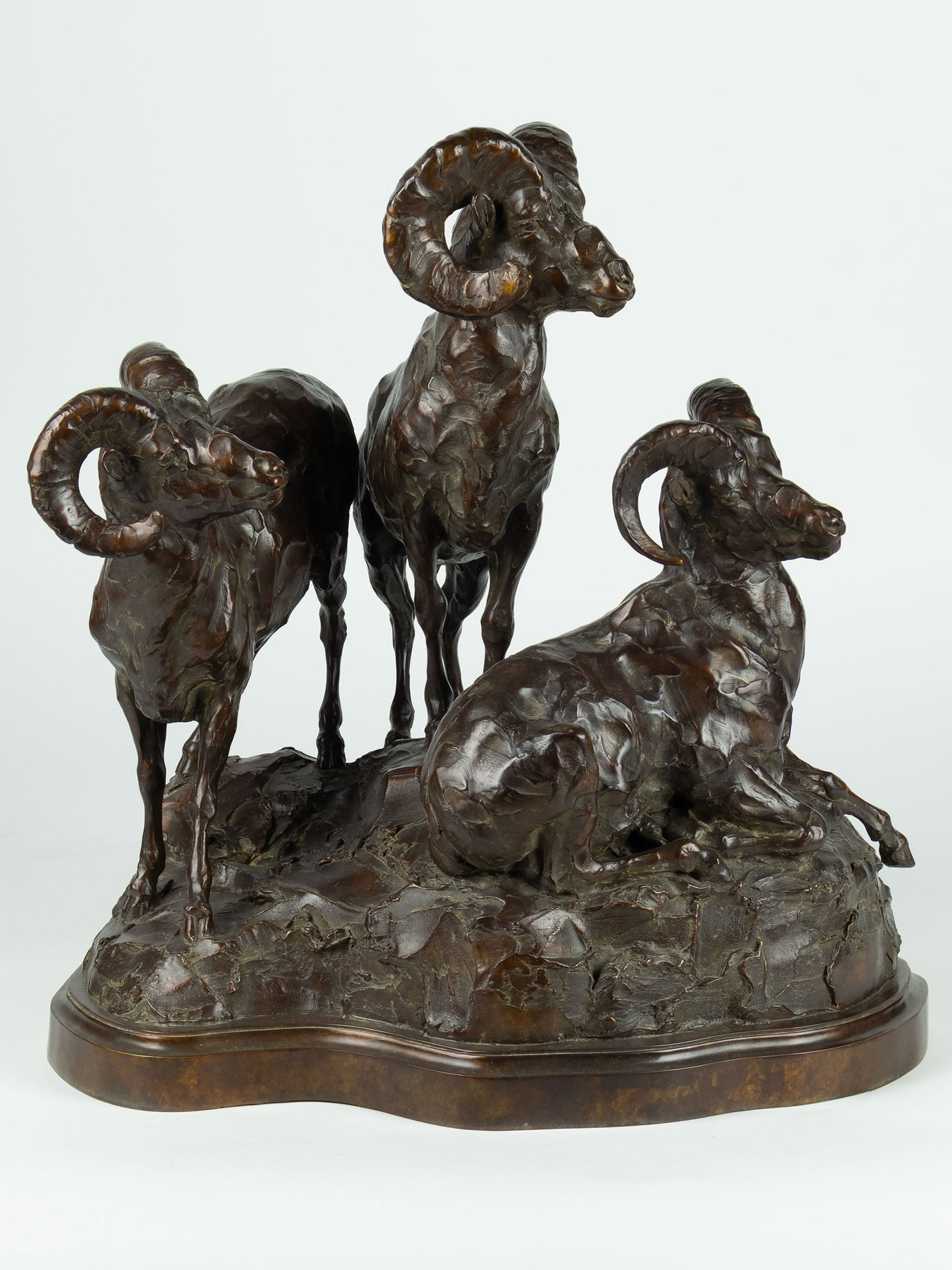 Tim Shinabarger, Distant Movement, 1997: Tim Shinabarger b.1966 Distant Movement, 1997 bronze, edition 5 of 30 inscribed: © 97 Shinabarger 5/30 "Distant Movement" 20 x 18 1/2 x 18 1/2 in. Provenance: From the Collection of Curtice