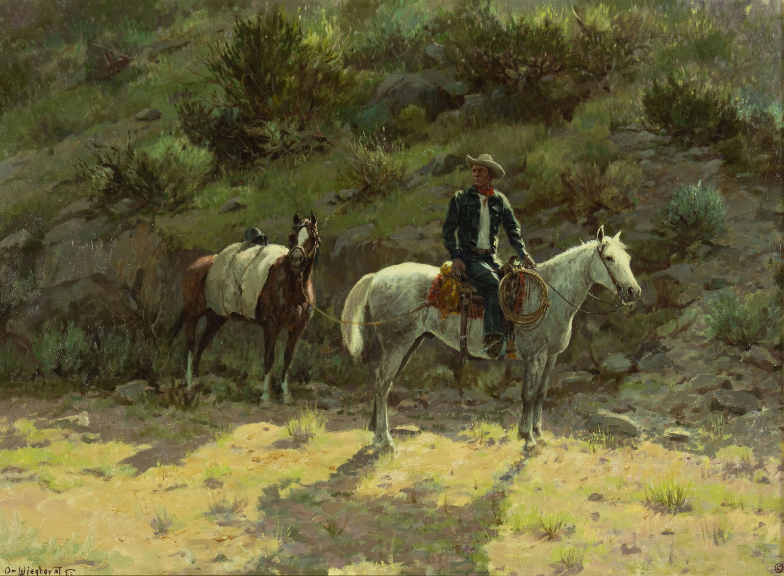 Olaf Wieghorst, Drifting Cowboy (1 of 3)