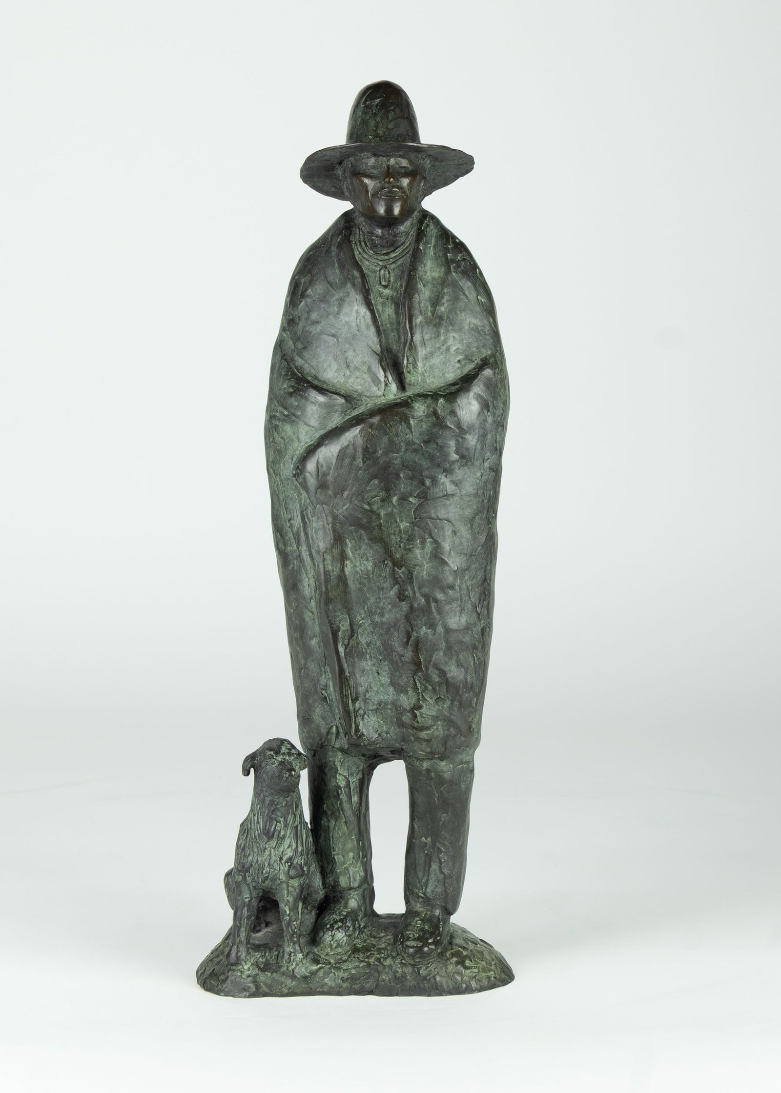 Allan Houser, Man and Dog, 1992: Allan Houser Chiricahua Apache, 1914-1994 Man and Dog, 1992 bronze, edition 2 of 15 inscribed: © 92 Allan Houser Haozous stamped: 2/15 S 21 3/4 x 7 1/2 x 5 1/2 in. Provenance: From a P