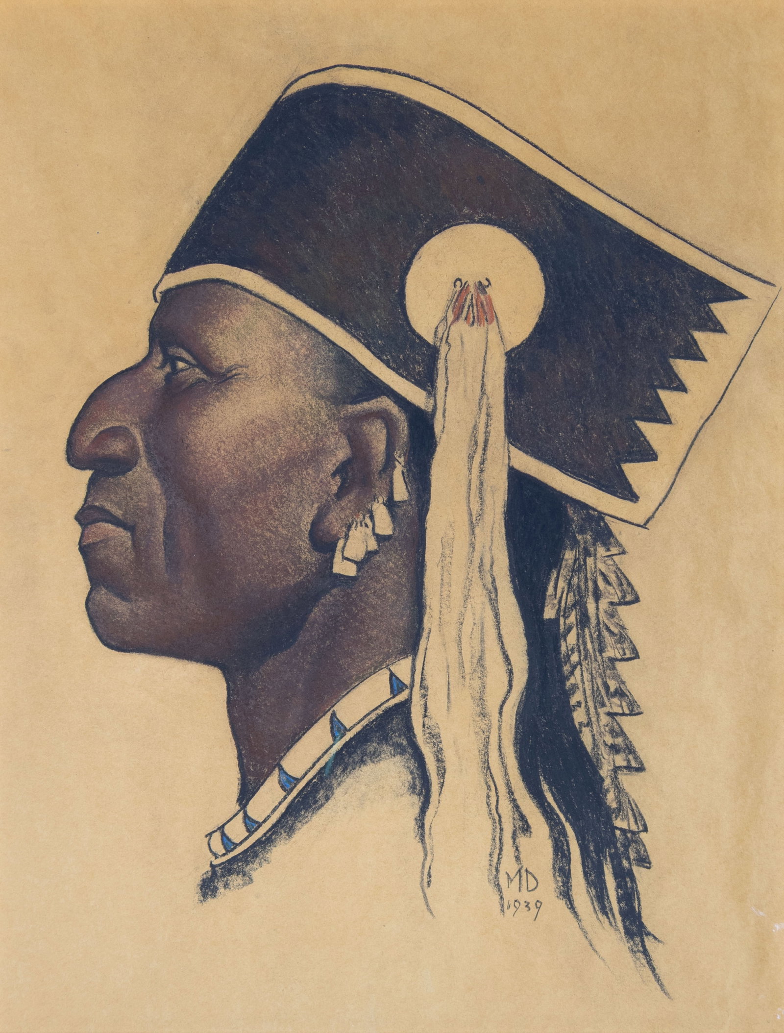 Maynard Dixon, Osage Indian, 1939 (1 of 3)