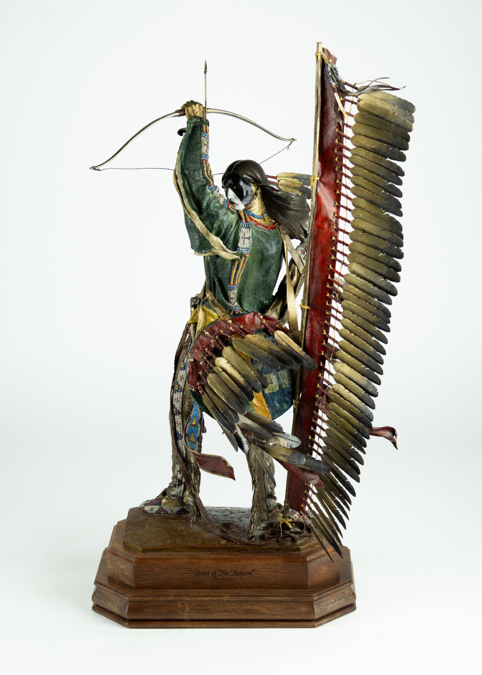 Dave McGary, Point of No Return, 2000: Dave McGary 1958-2013 Point of No Return, 2000 bronze, edition 45 of 60 inscribed: DAVE McGARY 2000 (thumbprint) 45/60 From the Warrior Series Maquette edition 25 3/4 x 15 1/2 x 10 1/2 in., With