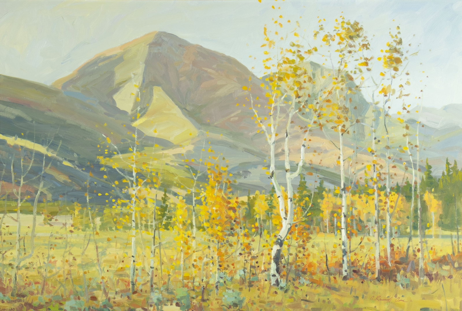 G. Russell Case, Colors of Fall: G. Russell Case b.1966 Colors of Fall oil on canvas signed lower right: G. Russell Case verso: titled 24 x 36 in., Frame: 33 1/4 x 45 1/4 x 3 in. Provenance: From a Private Collection