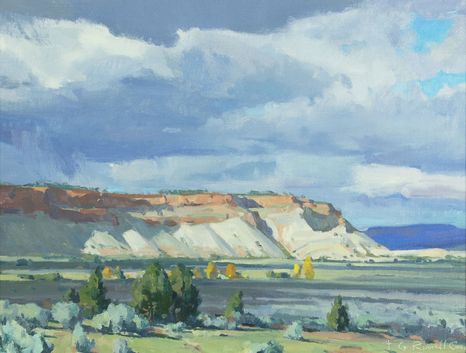 G. Russell Case, Clay Basin, 2013: G. Russell Case b.1966 Clay Basin, 2013 oil on panel signed lower right: + G. Russell Case verso: titled, signed and dated 12 x 16 in., Frame: 18 x 22 x 1 in. Provenance: From a Private Collection