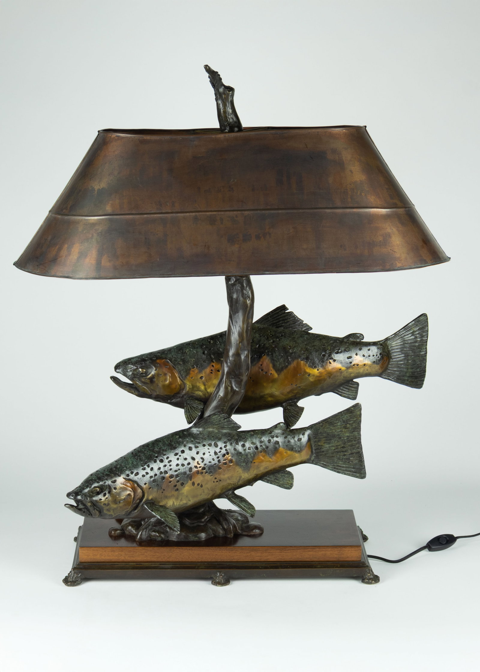 George Northup, Big Bugs in the Box Canyon (Lamp), 1999: George Northup 1940-2017 Big Bugs in the Box Canyon (Lamp), 1999 bronze and wood, edition Artist's Cast 2 of 35 inscribed: 1999 Northup AC2/35 33 x 27 x 14 3/4 in. Provenance: From a Private