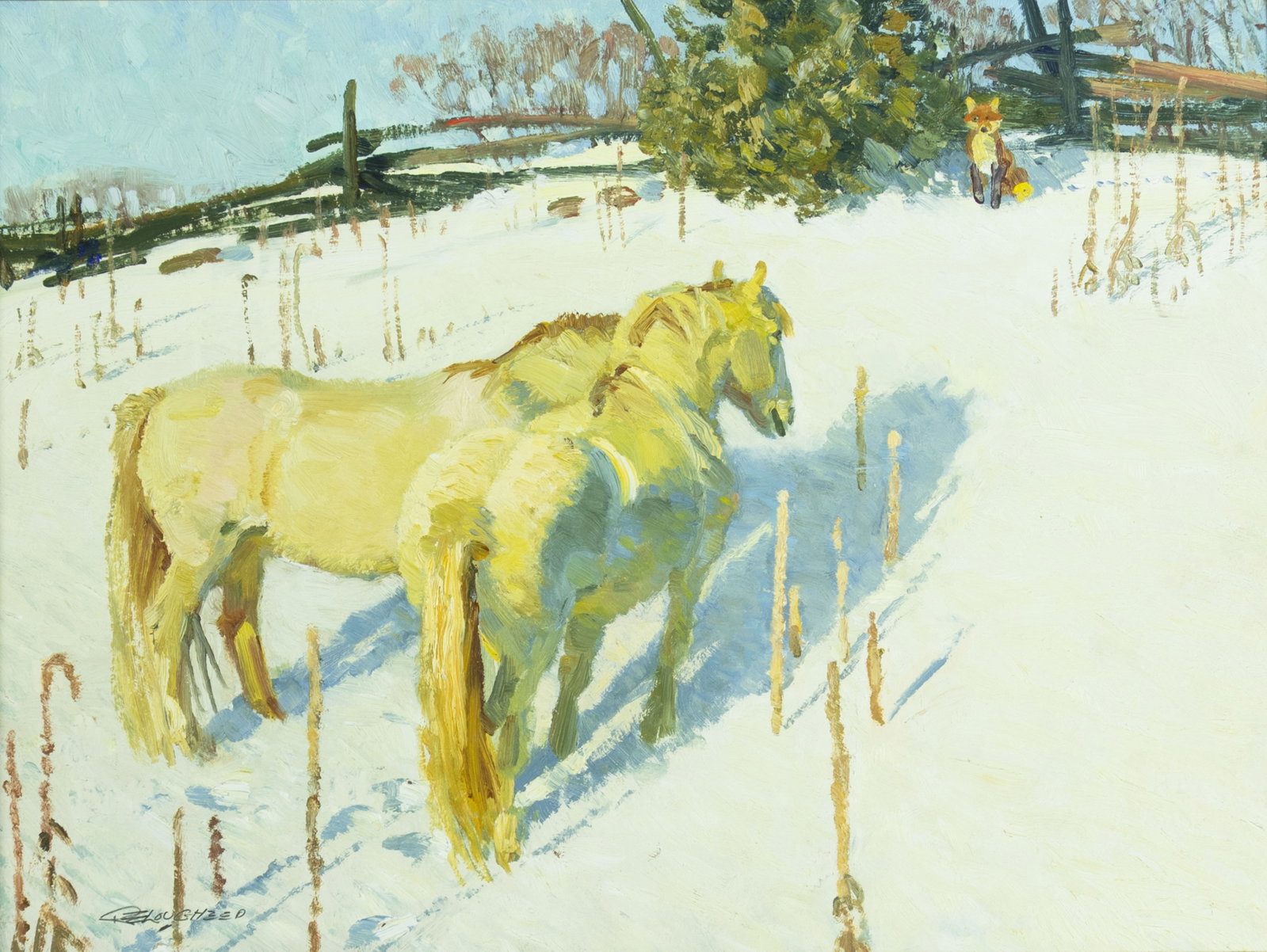 Robert Lougheed, The Intruder (Red Fox) Near Kotzabeau, Alaska, c. 1978 (1 of 3)