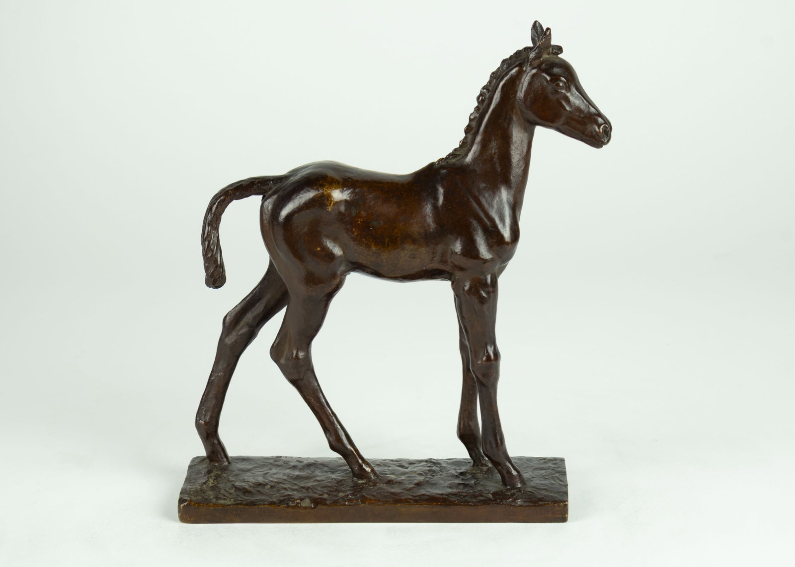 Katharine Ward Lane Weems, Colt Standing (Week-Old Colt), 1926: Katharine Ward Lane Weems 1899-1989 Colt Standing (Week-Old Colt), 1926 bronze inscribed: KATHARiNE. W. LANE. inscribed: KUNST F'DRY-N-Y- modeled in 1926 cast in 1941 10 1/2 x 9 x 2 3/4 in.