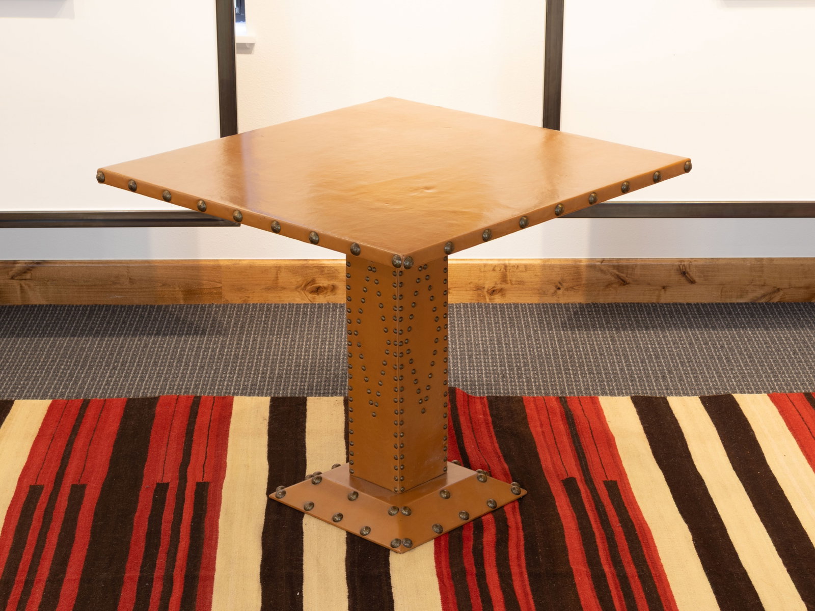 Thomas Molesworth, Game Table with Leather Top, c. 1950s (1 of 2)
