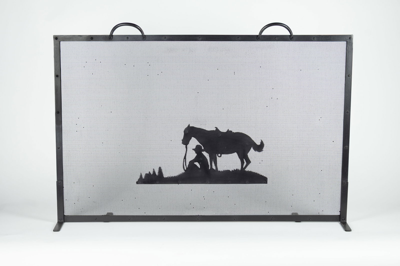 Thomas Molesworth, Wrought Iron Fire Screen, c. 1950: Thomas Molesworth 1890-1977 Wrought Iron Fire Screen, c. 1950 wrought iron 32 3/4 x 47 x 10 3/4 in. Provenance: Estate of David K. Gast, La Mesa, CA, c.1950 From a Private Collection